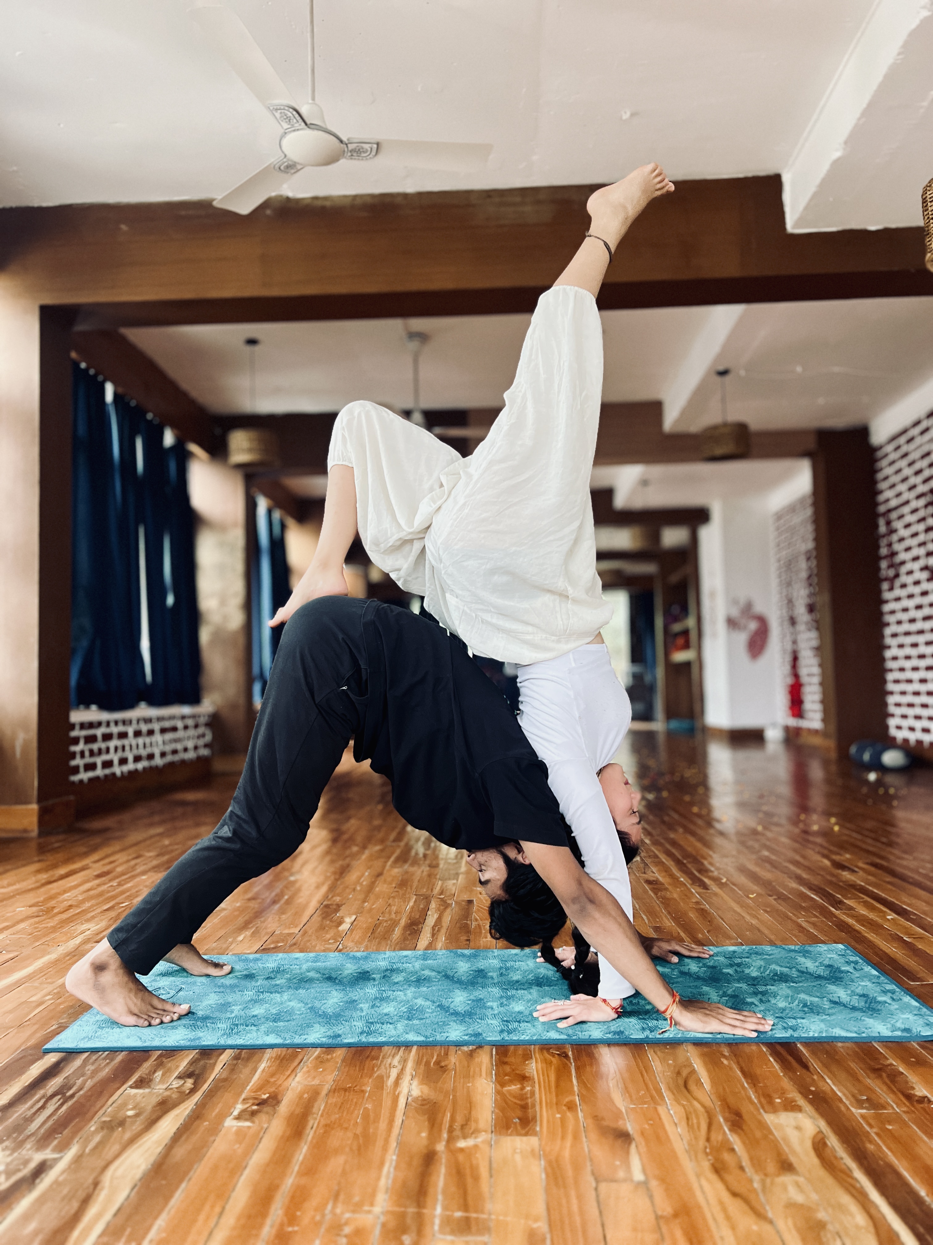 Partner Acro Yoga practice