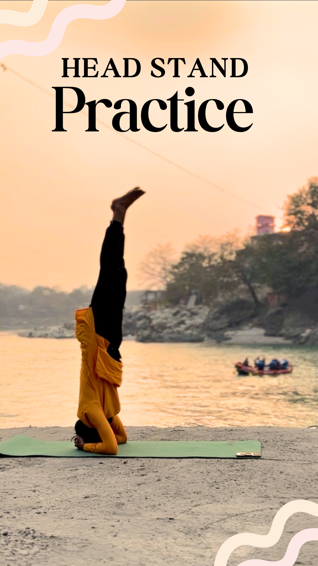 Sai Teja performing Headstand