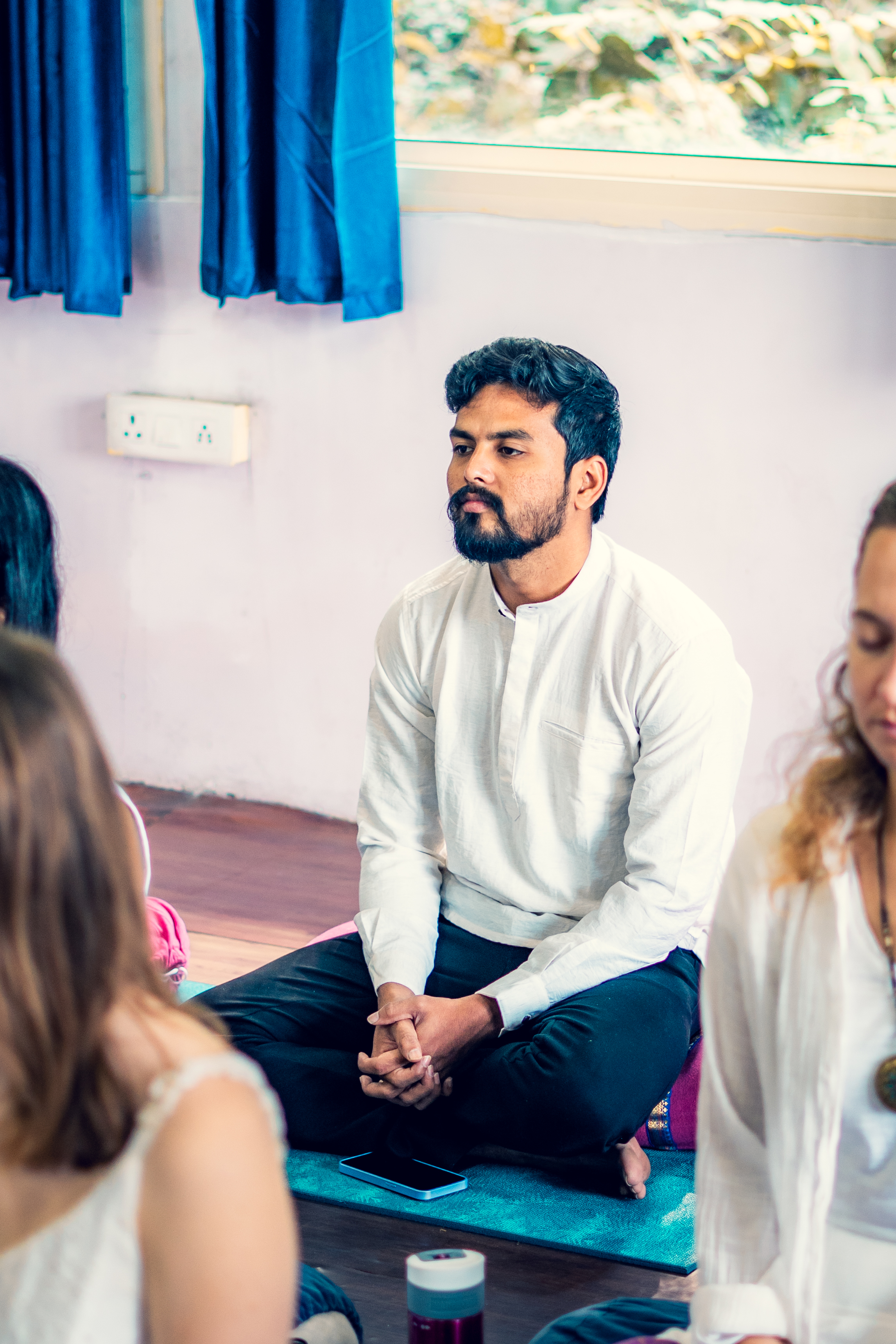 Sai Teja during Yoga Teacher Training